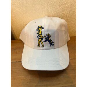 Coppertone Retro White Cap W/ Embroidered Girl & Dog Design One Size Fits Most